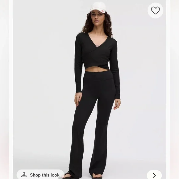 Lululemon Nulu Ribbed Wrap-Front Long-Sleeve Shirt
Heart/ Black/ M - Picture 2 of 8